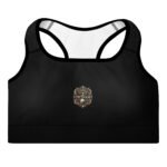 All-Over Print Padded Sports Bra Black