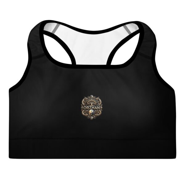 All-Over Print Padded Sports Bra Black