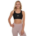 All-Over Print Padded Sports Bra Black