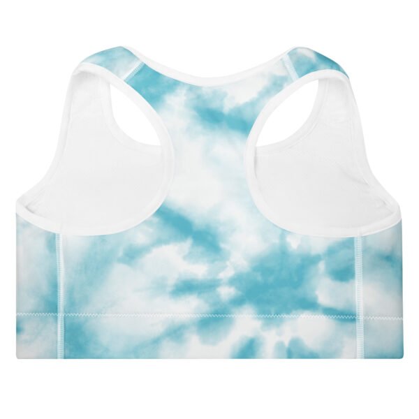 All-Over Print Padded Sports Bra Blue Horizon