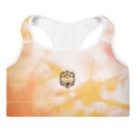 All-Over Print Padded Sports Bra Golden Glow
