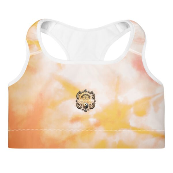 All-Over Print Padded Sports Bra Golden Glow
