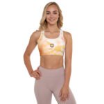 All-Over Print Padded Sports Bra Golden Glow