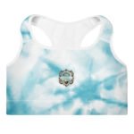 All-Over Print Padded Sports Bra Blue Horizon
