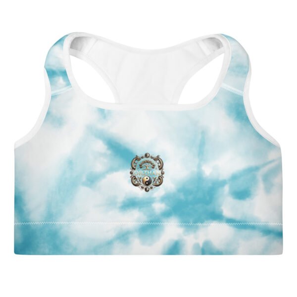 All-Over Print Padded Sports Bra Blue Horizon