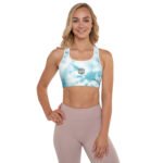 All-Over Print Padded Sports Bra Blue Horizon