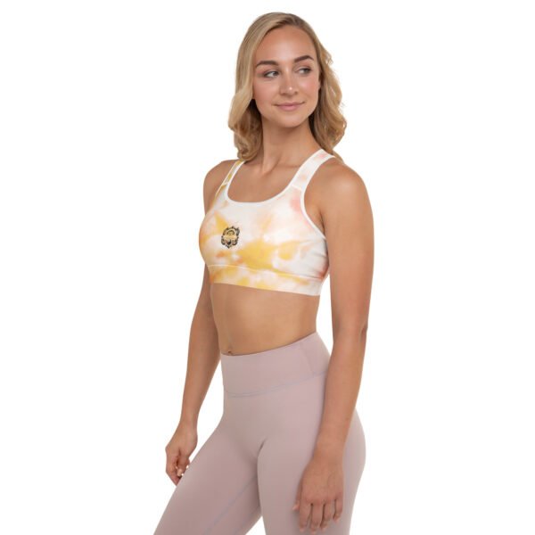 All-Over Print Padded Sports Bra Golden Glow