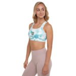 All-Over Print Padded Sports Bra Blue Horizon
