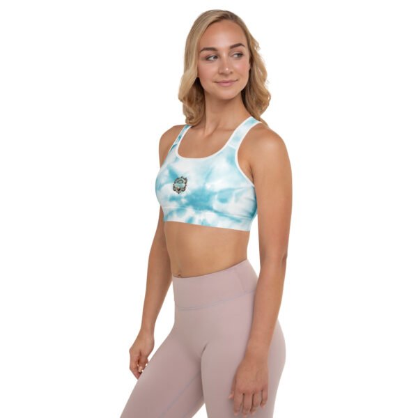 All-Over Print Padded Sports Bra Blue Horizon