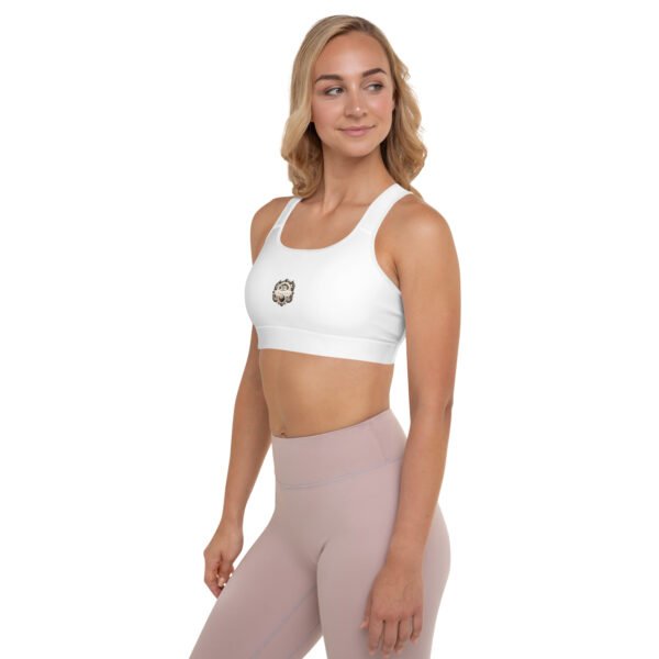 All-Over Print Padded Sports Bra White