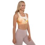 All-Over Print Padded Sports Bra Golden Glow