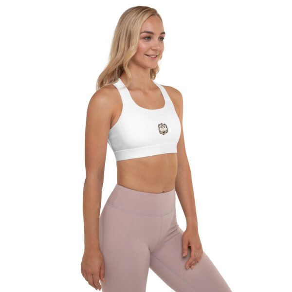 All-Over Print Padded Sports Bra White