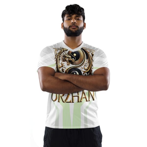 All-Over Print Recycled Unisex Sports Jersey Emerald Balance