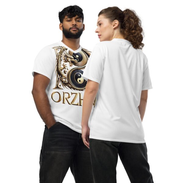 All-Over Print Recycled Unisex Sports Jersey White