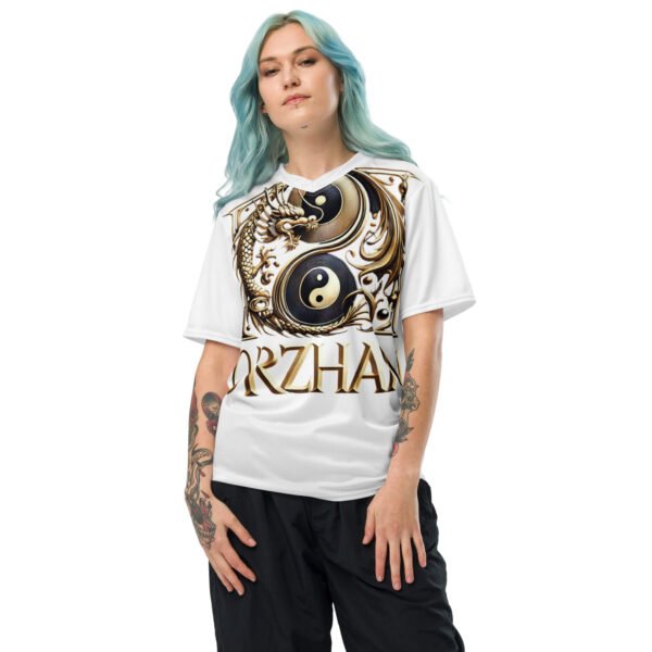 All-Over Print Recycled Unisex Sports Jersey White