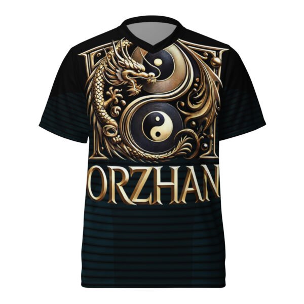 All-Over Print Recycled Unisex Sports Jersey Black