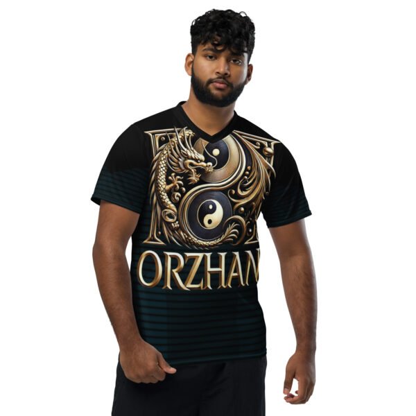 All-Over Print Recycled Unisex Sports Jersey Black