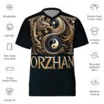 All-Over Print Recycled Unisex Sports Jersey Black