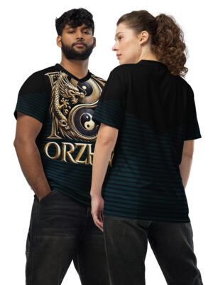 All-Over Print Recycled Unisex Sports Jersey Black