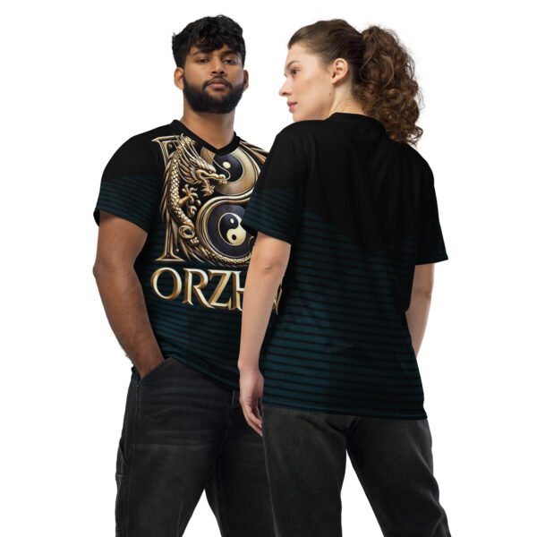 All-Over Print Recycled Unisex Sports Jersey Black