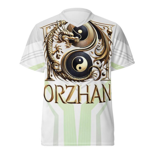 All-Over Print Recycled Unisex Sports Jersey Emerald Balance