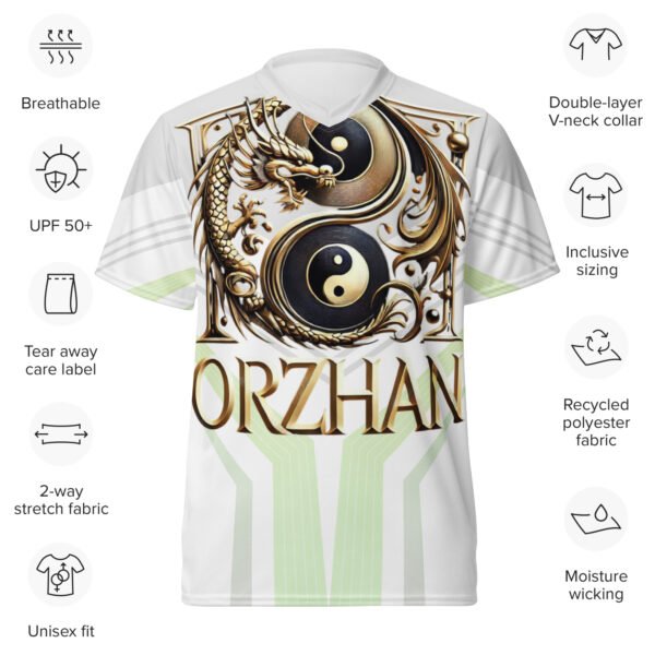 All-Over Print Recycled Unisex Sports Jersey Emerald Balance