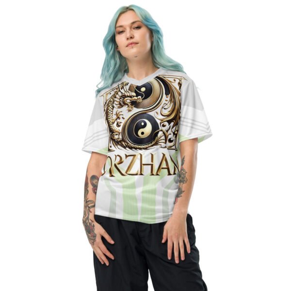 All-Over Print Recycled Unisex Sports Jersey Emerald Balance