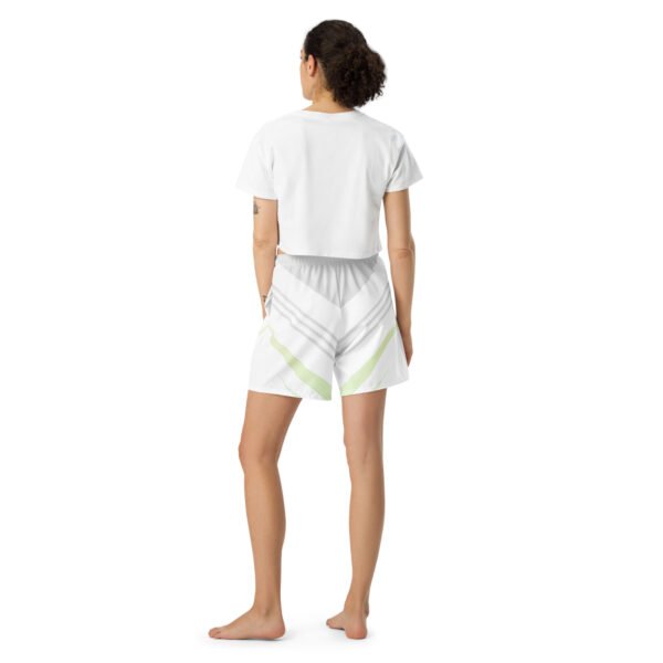 All-Over Print Unisex Athletic Long Shorts Emerald Balance