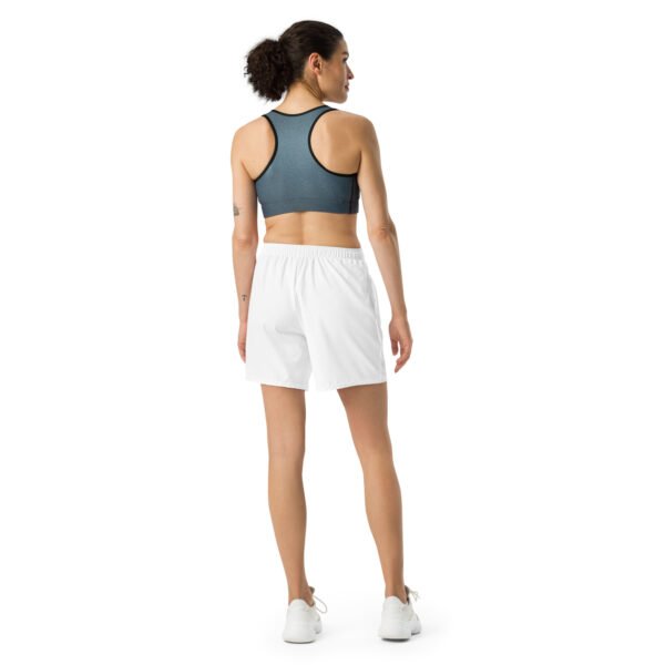 All-Over Print Unisex Athletic Long Shorts White