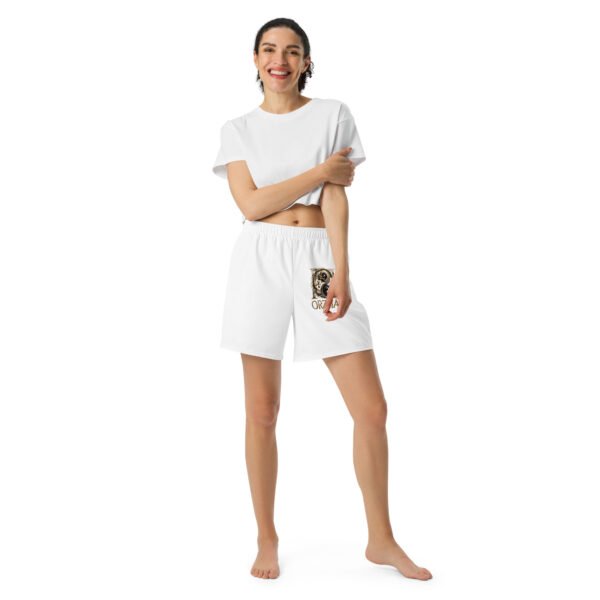 All-Over Print Unisex Athletic Long Shorts White