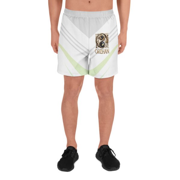 All-Over Print Unisex Athletic Long Shorts Emerald Balance