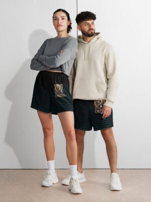 All-Over Print Unisex Athletic Long Shorts Black