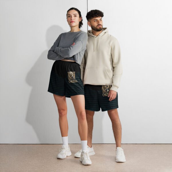 All-Over Print Unisex Athletic Long Shorts Black