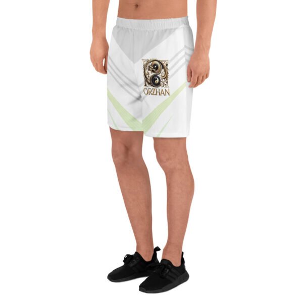 All-Over Print Unisex Athletic Long Shorts Emerald Balance