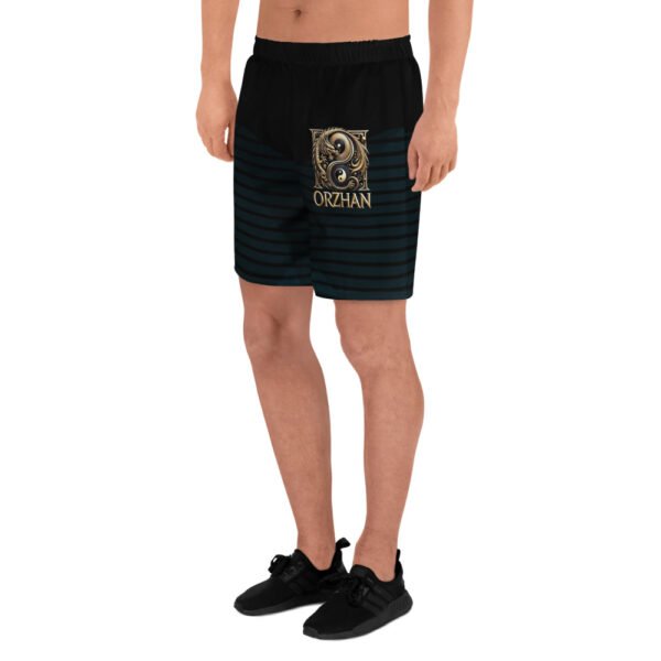 All-Over Print Unisex Athletic Long Shorts Black