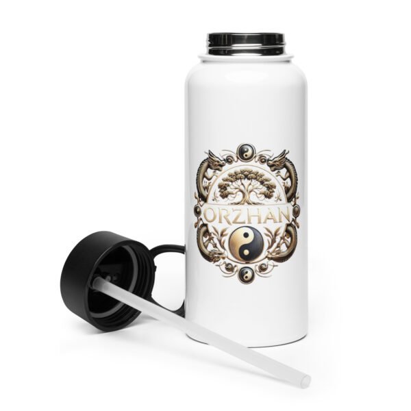 Stainless Steel Water Bottle with a Straw Lid