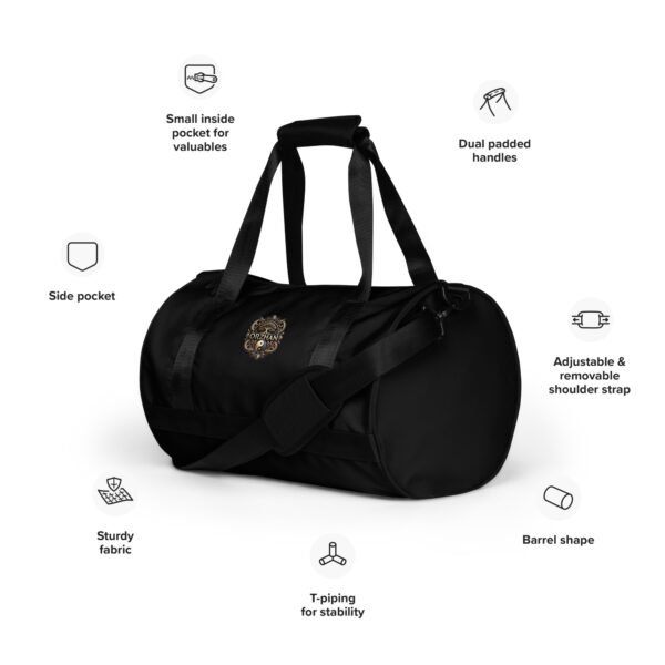 All-over print gym bag Warrior’s Mark-Black