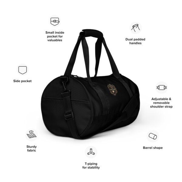 All-over print gym bag Warrior’s Mark-Black