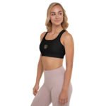 All-Over Print Padded Sports Bra Black