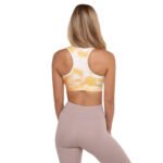 All-Over Print Padded Sports Bra Golden Glow