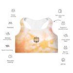 All-Over Print Padded Sports Bra Golden Glow