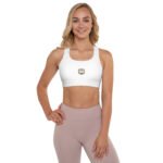 All-Over Print Padded Sports Bra White