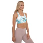 All-Over Print Padded Sports Bra Blue Horizon