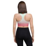 All-Over Print Recycled Longline Sports Bra Mint Rose
