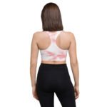 All-Over Print Recycled Longline Sports Bra Pink Dawn