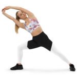 All-Over Print Recycled Longline Sports Bra Celestial Cloud