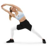 All-Over Print Recycled Longline Sports Bra Crystal Sky