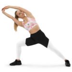 All-Over Print Recycled Longline Sports Bra Pink Dawn