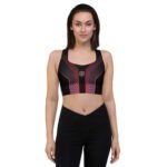 All-Over Print Recycled Longline Sports Bra Vortex Pulse