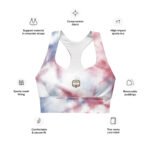 All-Over Print Recycled Longline Sports Bra Celestial Cloud